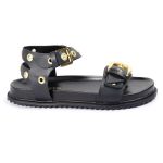 Sandalia Papete Sola Baixa Tina Preto