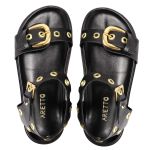 Sandalia Papete Sola Baixa Tina Preto