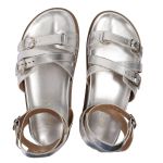 Sandalia Papete Sola Baixa Bruna Prata