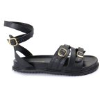 Sandalia Papete Sola Baixa Bruna Preto