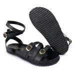 Sandalia Papete Sola Baixa Bruna Preto
