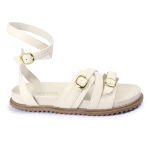 Sandalia Papete Sola Baixa Bruna Off White