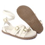 Sandalia Papete Sola Baixa Bruna Off White
