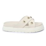 Sandalia Papete Sola Alta Katia Off White