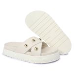 Sandalia Papete Sola Alta Katia Off White
