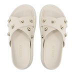 Sandalia Papete Sola Alta Katia Off White