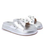 Sandalia Papete Sola Alta Katia Prata