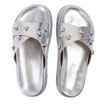 Sandalia Papete Sola Alta Katia Prata