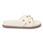 Sandalia Papete Sola Baixa Katia Off White