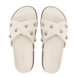 Sandalia Papete Sola Baixa Katia Off White