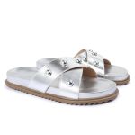 Sandalia Papete Sola Baixa Katia Prata