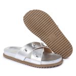 Sandalia Papete Sola Baixa Katia Prata