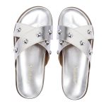 Sandalia Papete Sola Baixa Katia Prata