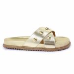 Sandalia Papete Sola Baixa Katia Dourada