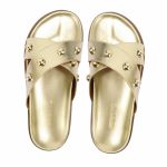 Sandalia Papete Sola Baixa Katia Dourada