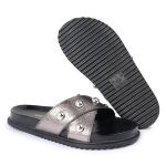 Sandalia Papete Sola Baixa Katia Prata Velho