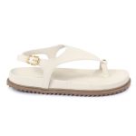 Sandalia Papete Sola Baixa Thais Off White