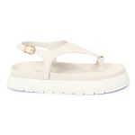 Sandalia Papete Sola Alta Thais Off White