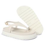 Sandalia Papete Sola Alta Thais Off White