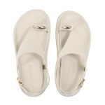 Sandalia Papete Sola Alta Thais Off White