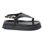 Sandalia Papete Sola Alta Thais Preto