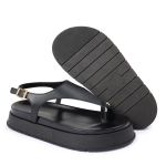 Sandalia Papete Sola Alta Thais Preto