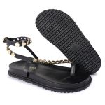 Sandalia Papete Sola Baixa Rebeca Preto