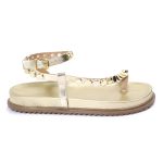 Sandalia Papete Sola Baixa Rebeca Dourada