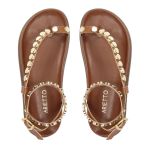 Sandalia Papete Sola Baixa Rebeca Caramelo