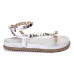 Sandalia Papete Sola Baixa Rebeca Prata