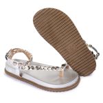 Sandalia Papete Sola Baixa Rebeca Prata