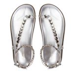 Sandalia Papete Sola Baixa Rebeca Prata