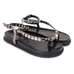 Sandalia Papete Sola Baixa Rebeca Prata Velho