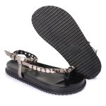 Sandalia Papete Sola Baixa Rebeca Prata Velho