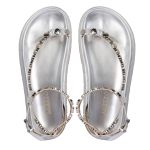 Sandalia Papete Sola Alta Rebeca Prata