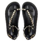 Sandalia Papete Sola Alta Rebeca Preta