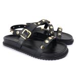 Sandalia Papete Sola Baixa Mariana Preto