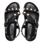 Sandalia Papete Sola Baixa Mariana Preto