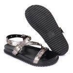 Sandalia Papete Sola Baixa Mariana Prata Velho