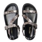 Sandalia Papete Sola Baixa Mariana Prata Velho