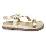 Sandalia Papete Sola Baixa Mariana Dourada