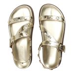 Sandalia Papete Sola Baixa Mariana Dourada