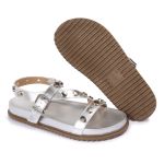 Sandalia Papete Sola Baixa Mariana Prata