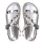 Sandalia Papete Sola Baixa Mariana Prata