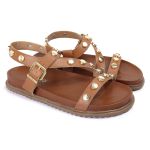 Sandalia Papete Sola Baixa Mariana Caramelo