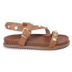 Sandalia Papete Sola Baixa Mariana Caramelo