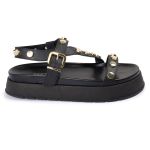 Sandalia Papete Sola Alta Mariana Preta