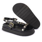 Sandalia Papete Sola Alta Mariana Preta