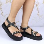 Sandalia Papete Sola Alta Mariana Preta