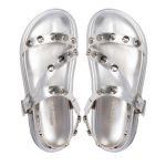 Sandalia Papete Sola Alta Mariana Prata